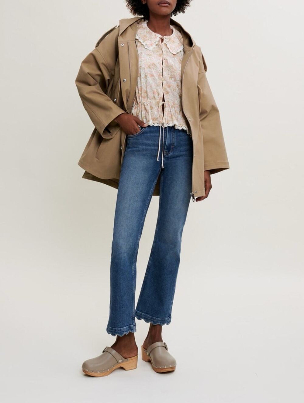 Maje Oversized Cotton Coat Camel Size 1 Small Can Fit M & L - Picture 1 of 11
